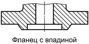 Фланец с впадиной